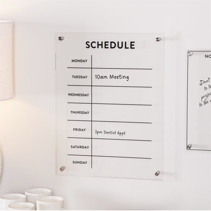 Acrylic Dry Erase Weekly Calender 19"H alternate view 2