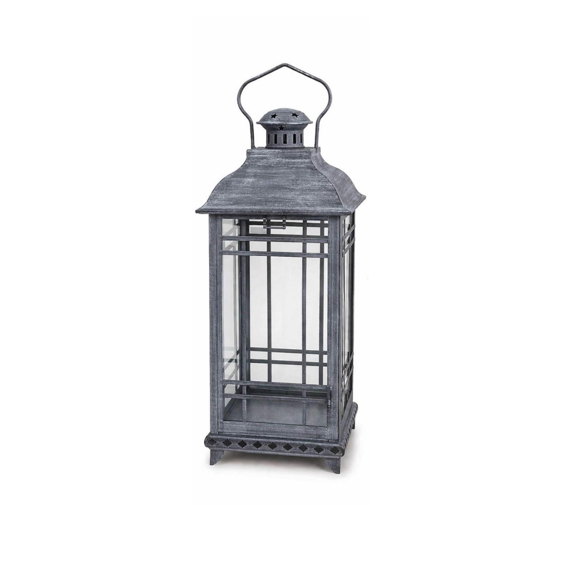 Traditional Grey Metal Lantern (Set of 3) alternate view 4