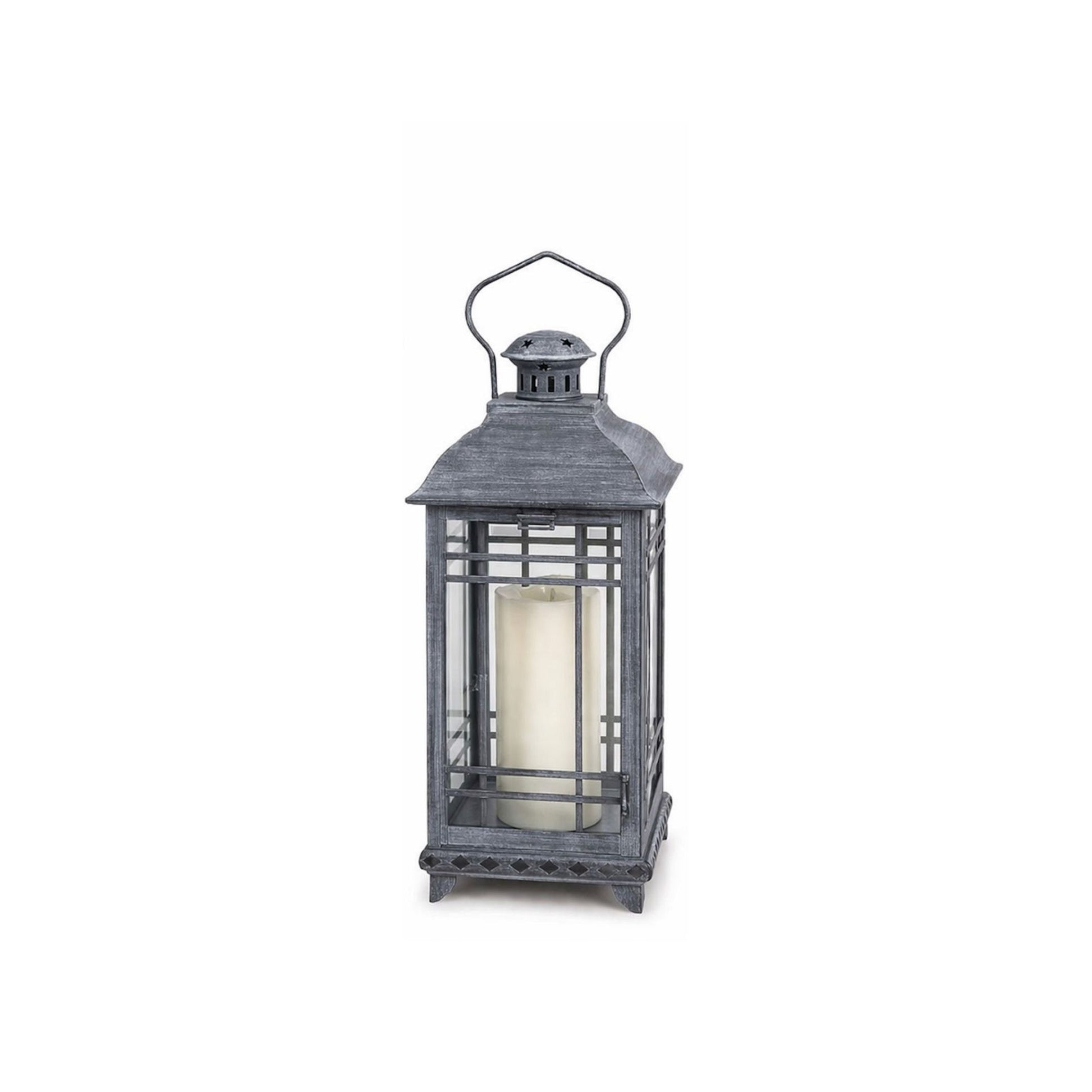 Traditional Grey Metal Lantern (Set of 3) alternate view 5