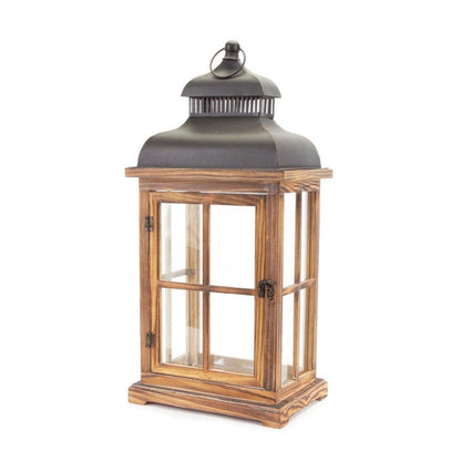 Rustic Wood and Metal Lantern (Set of 2) alternate view 4