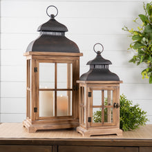 Rustic Wood and Metal Lantern (Set of 2) alternate view 2