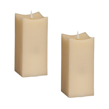 Simplux LED Squared Candle with Moving Flame and Remote (Set of 2)