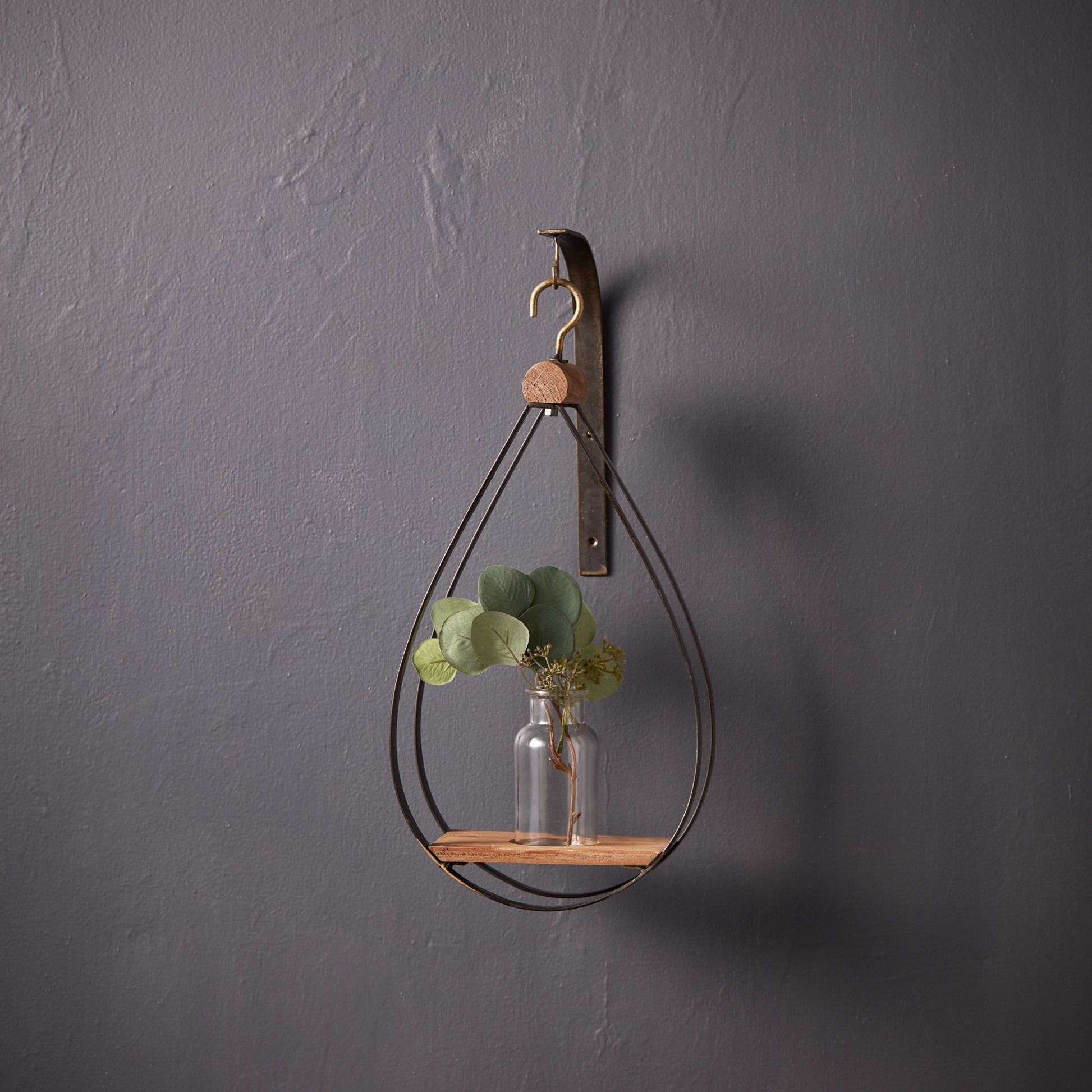 Hanging Bottle Vase in Teardrop Frame (Set of 2) alternate view 4