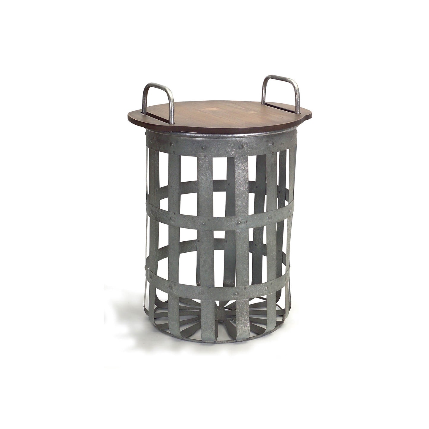 Metal and Wood Side Basket Tables (Set of 2) alternate view 4