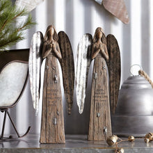 Rustic Wood Sentiment Angel with Galvanized Metal Wings (Set of 2) alternate view 2