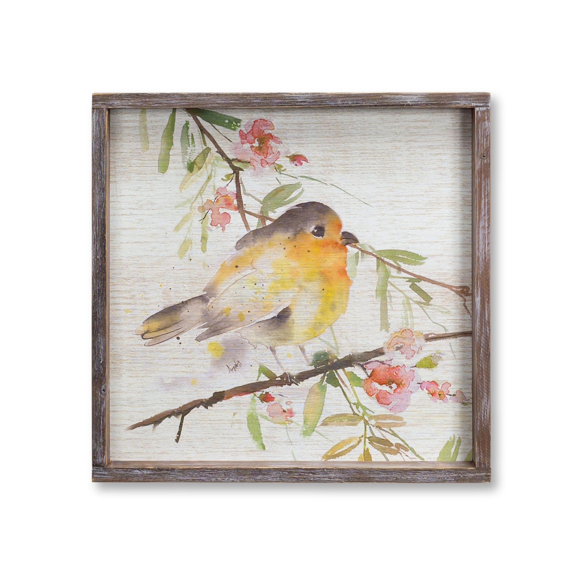 Wood Framed Watercolor Bird Plaque (Set of 2) alternate view 3