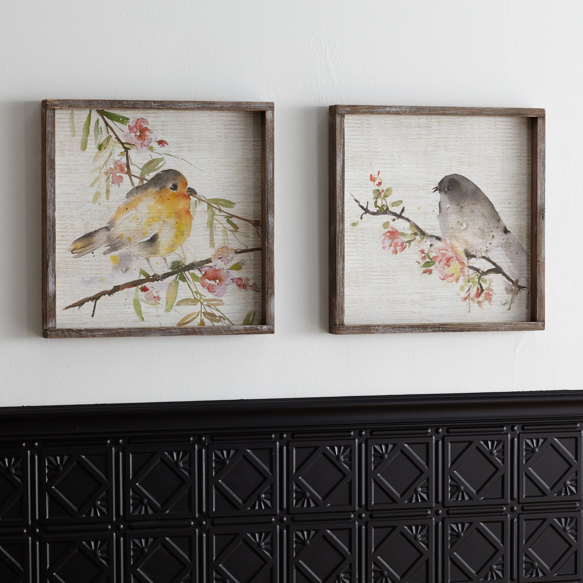 Wood Framed Watercolor Bird Plaque (Set of 2) alternate view 2