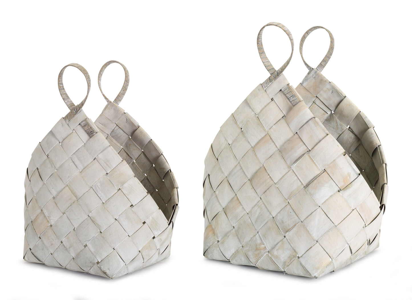 Woven Metasequoia Wood Basket with Handles (Set of 4) alternate view 3