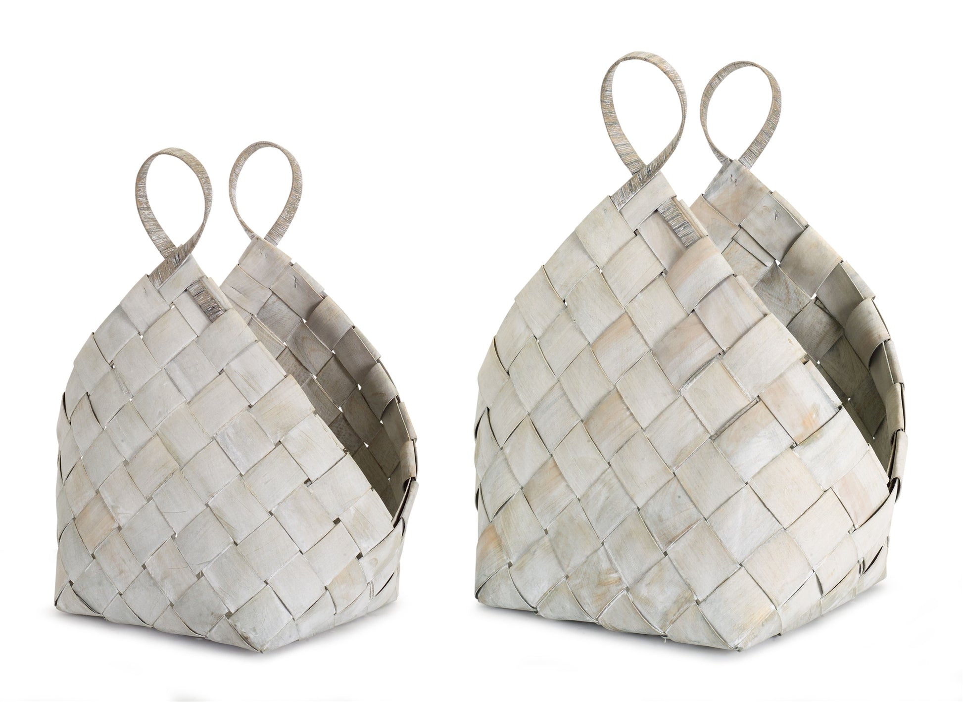Woven Metasequoia Wood Basket with Handles (Set of 4) alternate view 3
