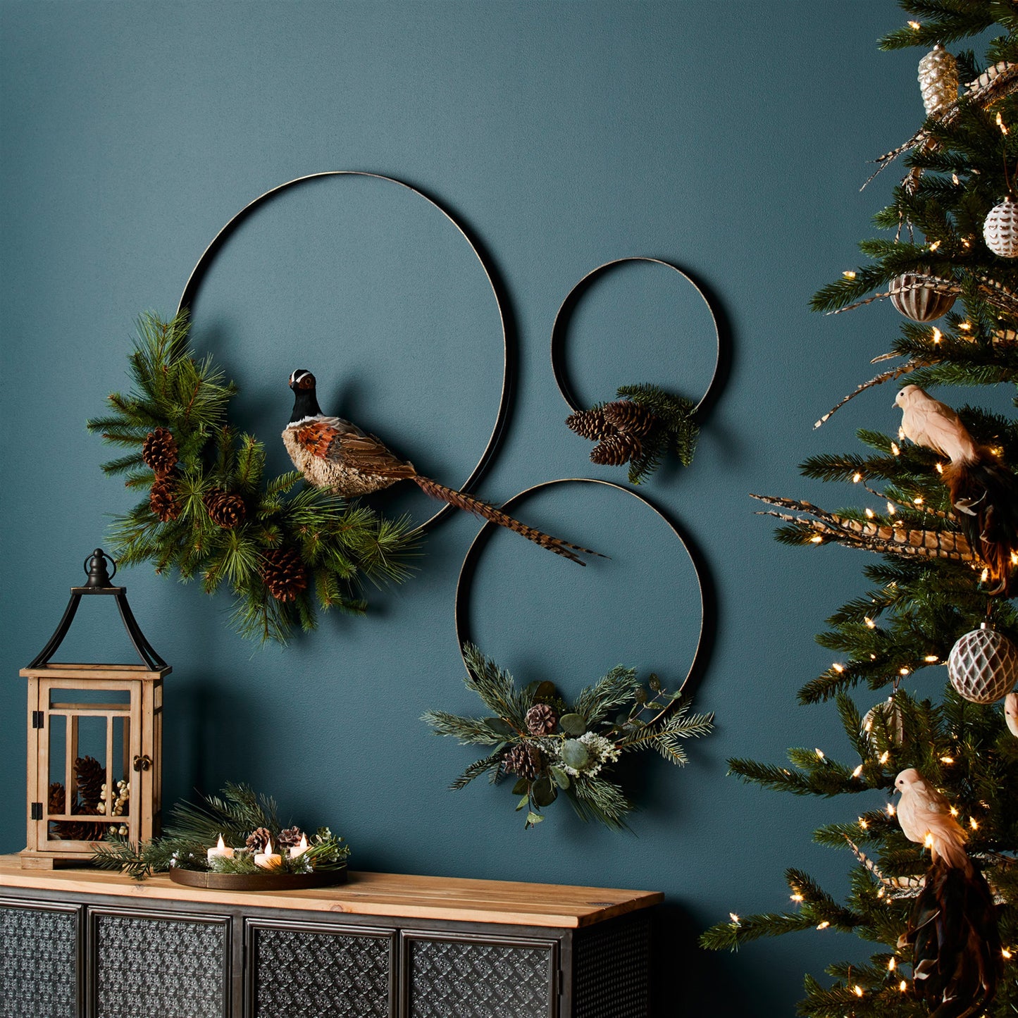 Iron Metal Rings Wall Display (Set of 3) alternate view 2