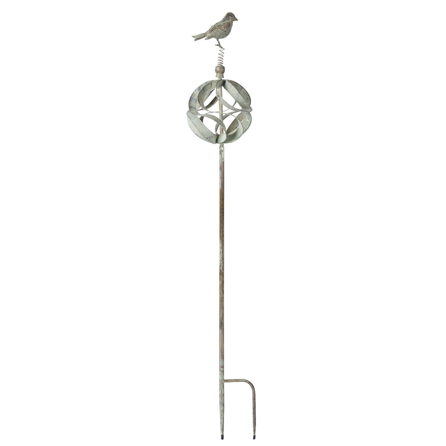 Ornamental Metal Garden Stake with Bird and Insect Accents (Set of 3) alternate view 3