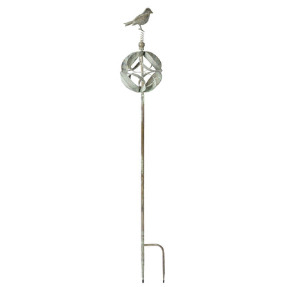 Ornamental Metal Garden Stake with Bird and Insect Accents (Set of 3) alternate view 3