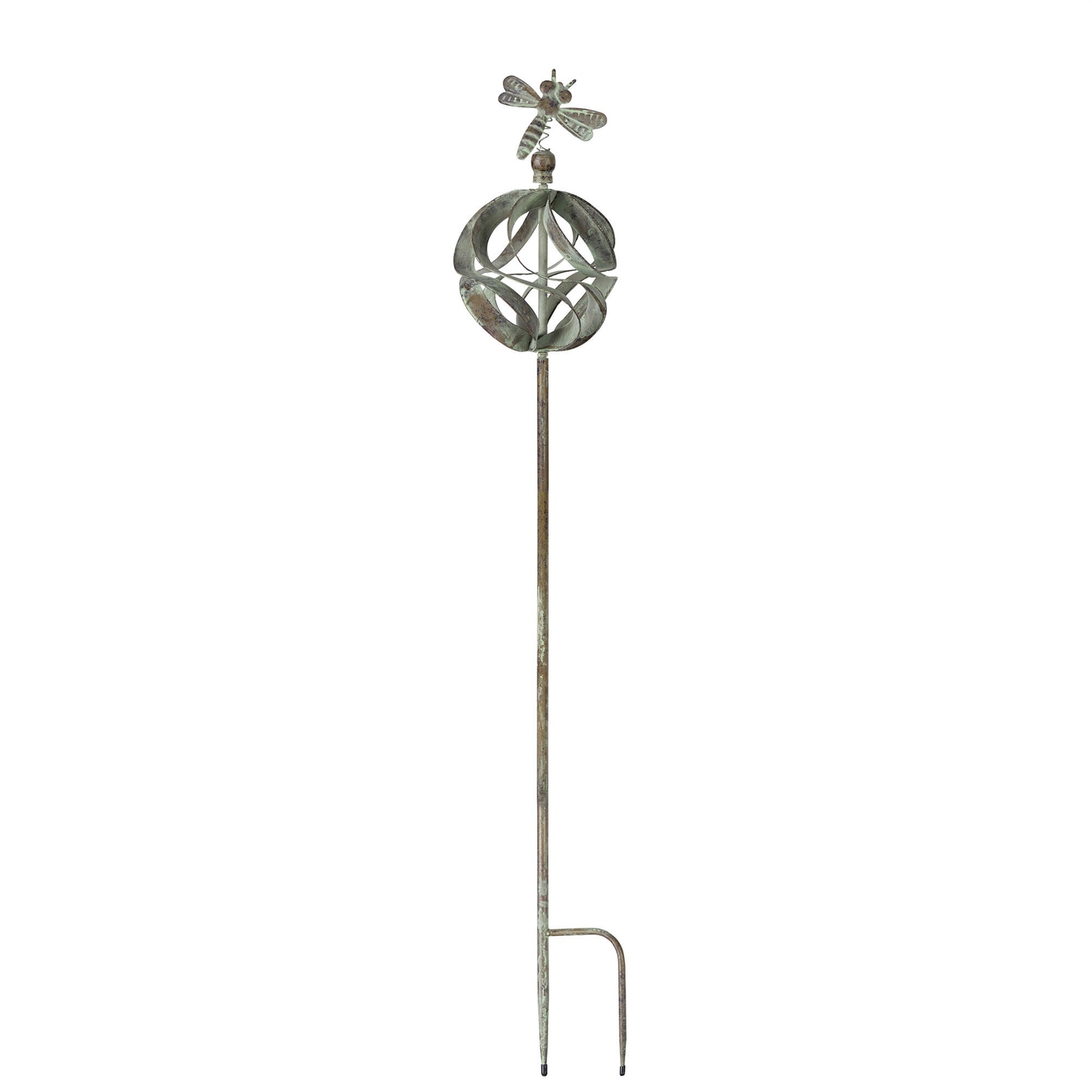 Ornamental Metal Garden Stake with Bird and Insect Accents (Set of 3) alternate view 4