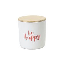 Stoneware Happy Sentiment Canister with Wood Lid (Set of 2) alternate view 2
