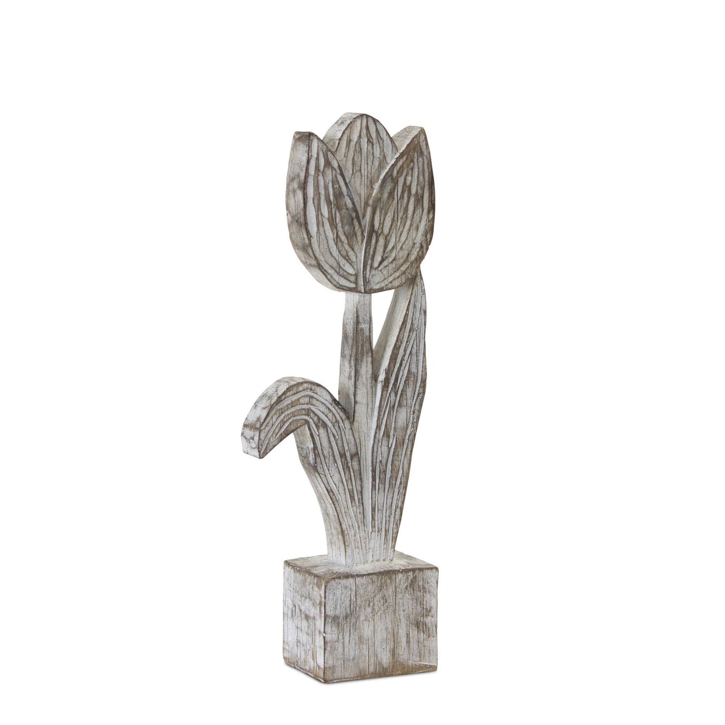 White Washed Potted Floral Sculpture (Set of 3) alternate view 3
