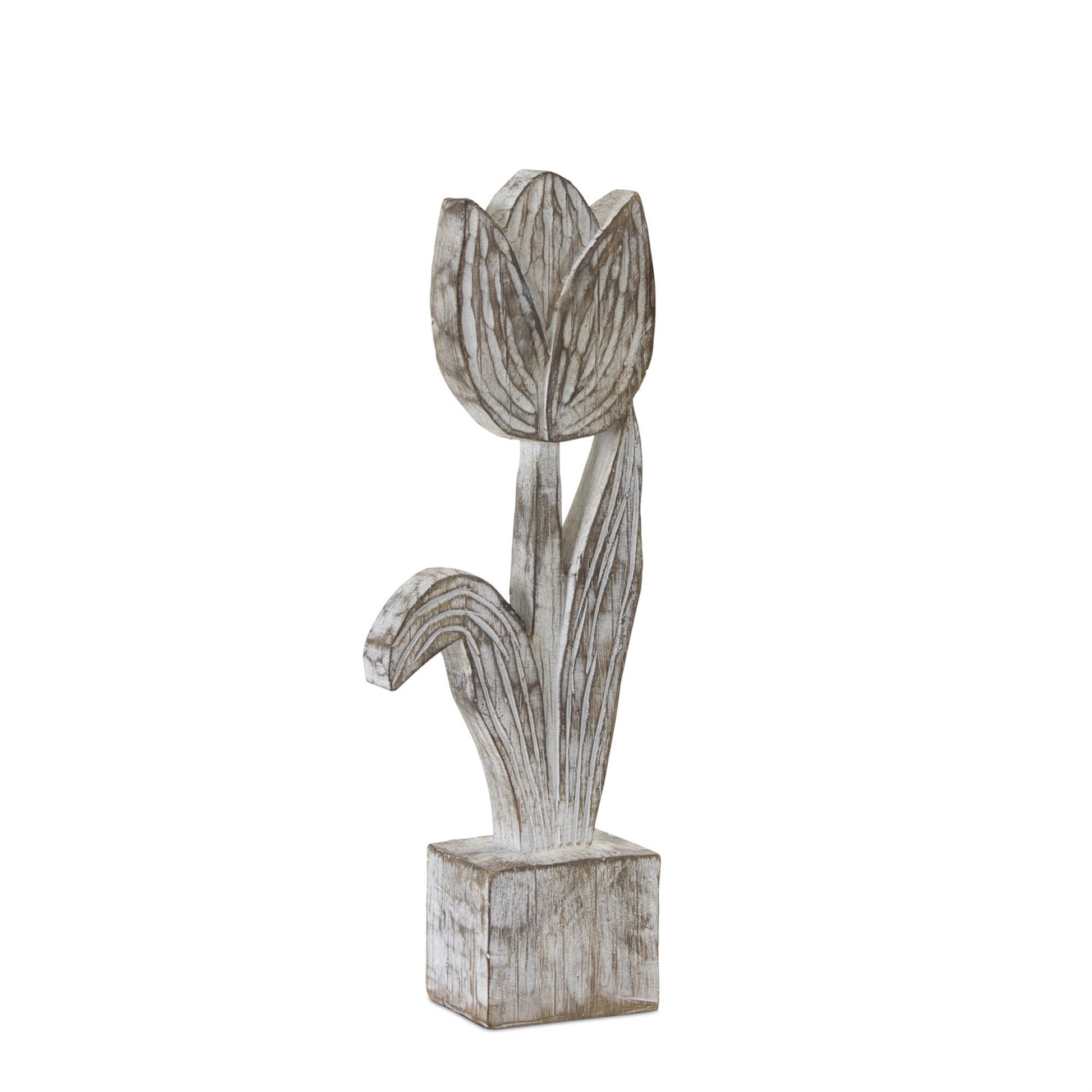 White Washed Potted Floral Sculpture (Set of 3) alternate view 3