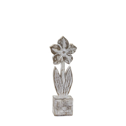 White Washed Potted Floral Sculpture (Set of 3) alternate view 4