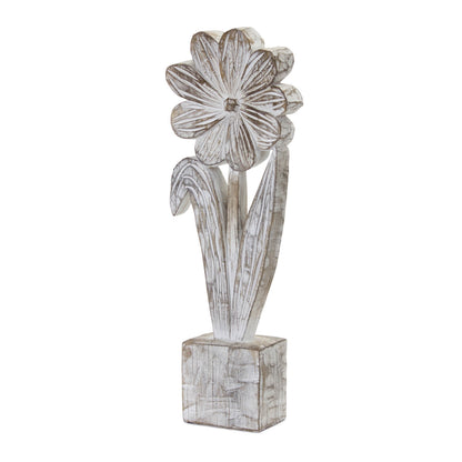 White Washed Potted Floral Sculpture (Set of 3) alternate view 5