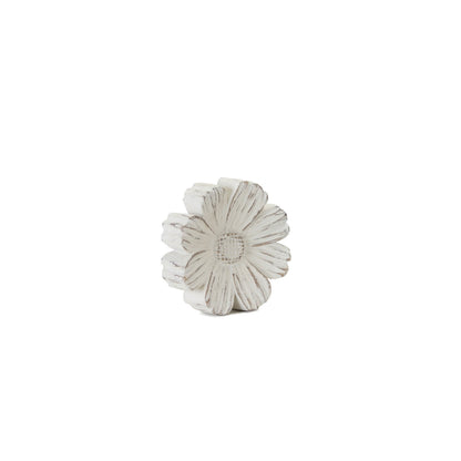 White Washed Stone Flower Decor (Set of 3) alternate view 4