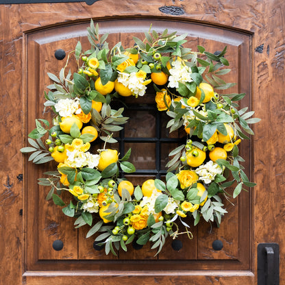 Lemon Floral Wreath 28"D alternate view 2