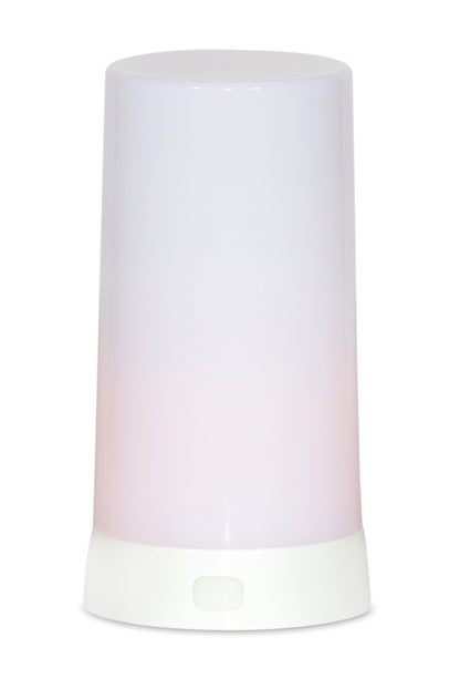 LED Orange Flickering Light Pillar Candle with Remote (Set of 2)