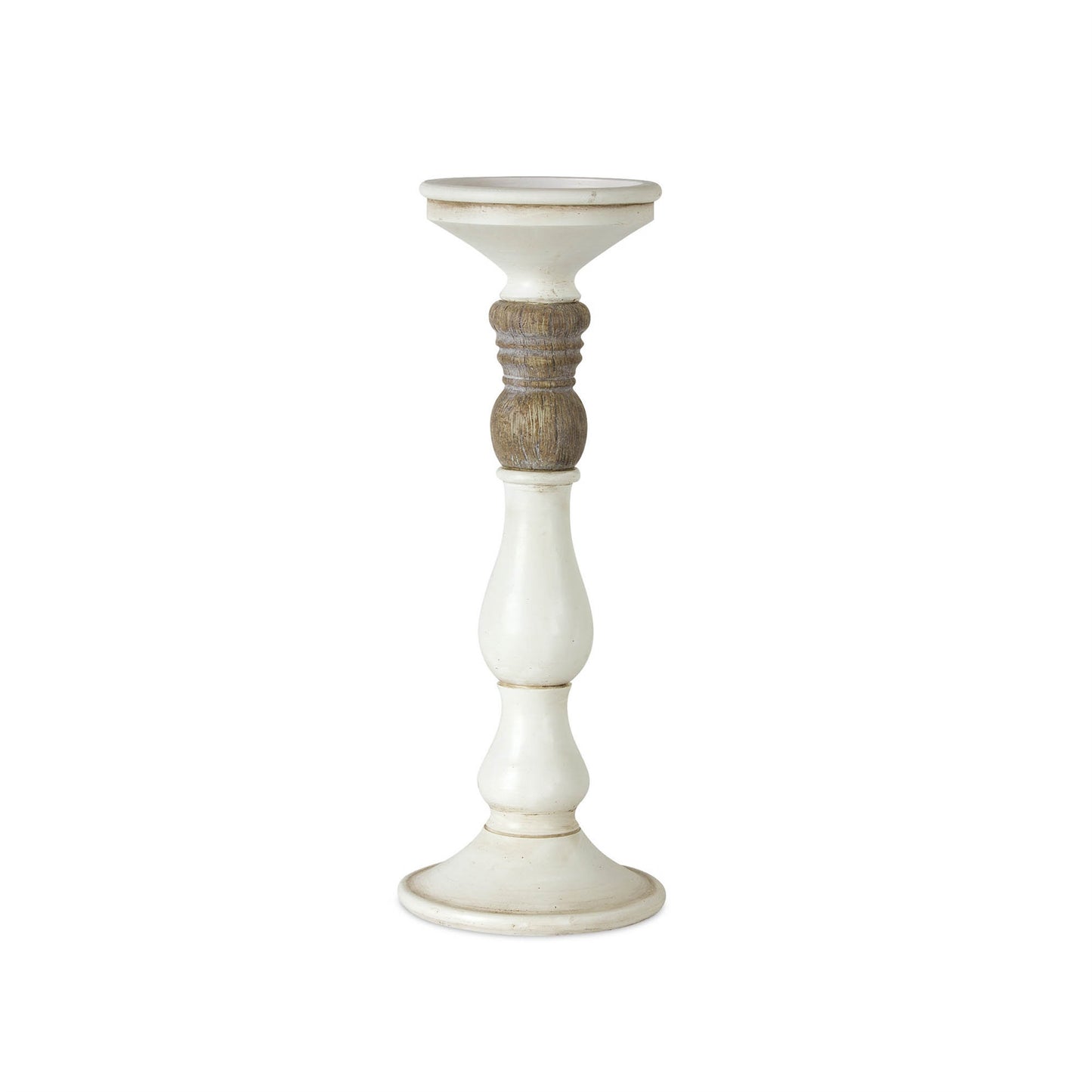 Ivory Candle Holder with Wood Accent (Set of 3) alternate view 2
