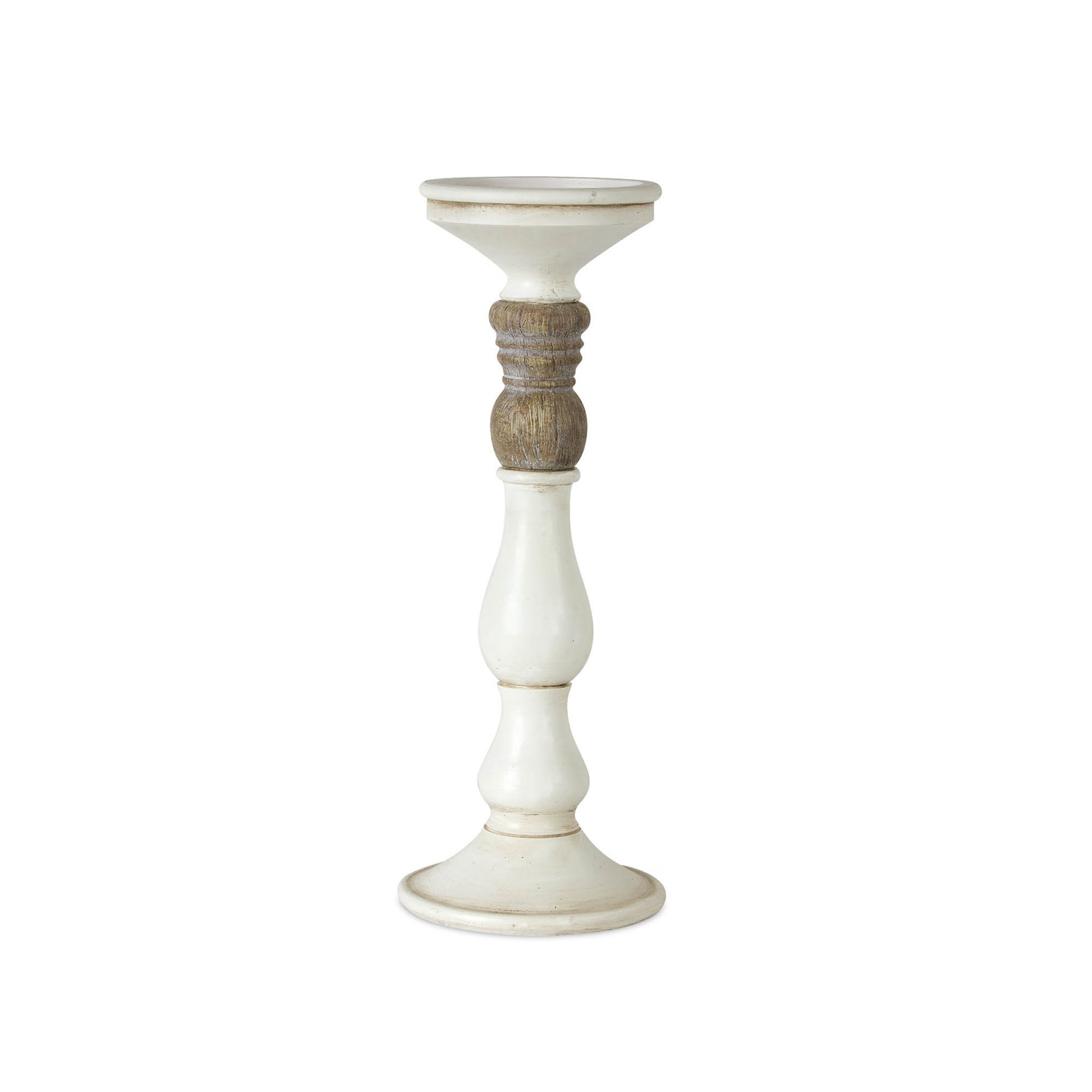 Ivory Candle Holder with Wood Accent (Set of 3) alternate view 2