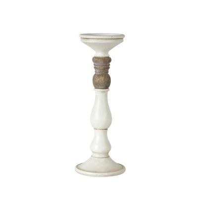 Ivory Candle Holder with Wood Accent (Set of 3) alternate view 2