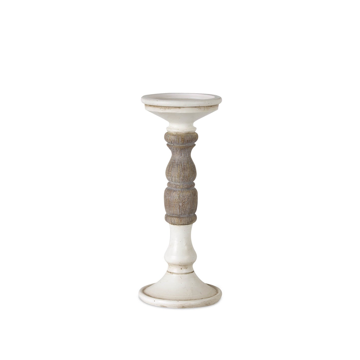 Ivory Candle Holder with Wood Accent (Set of 3) alternate view 3