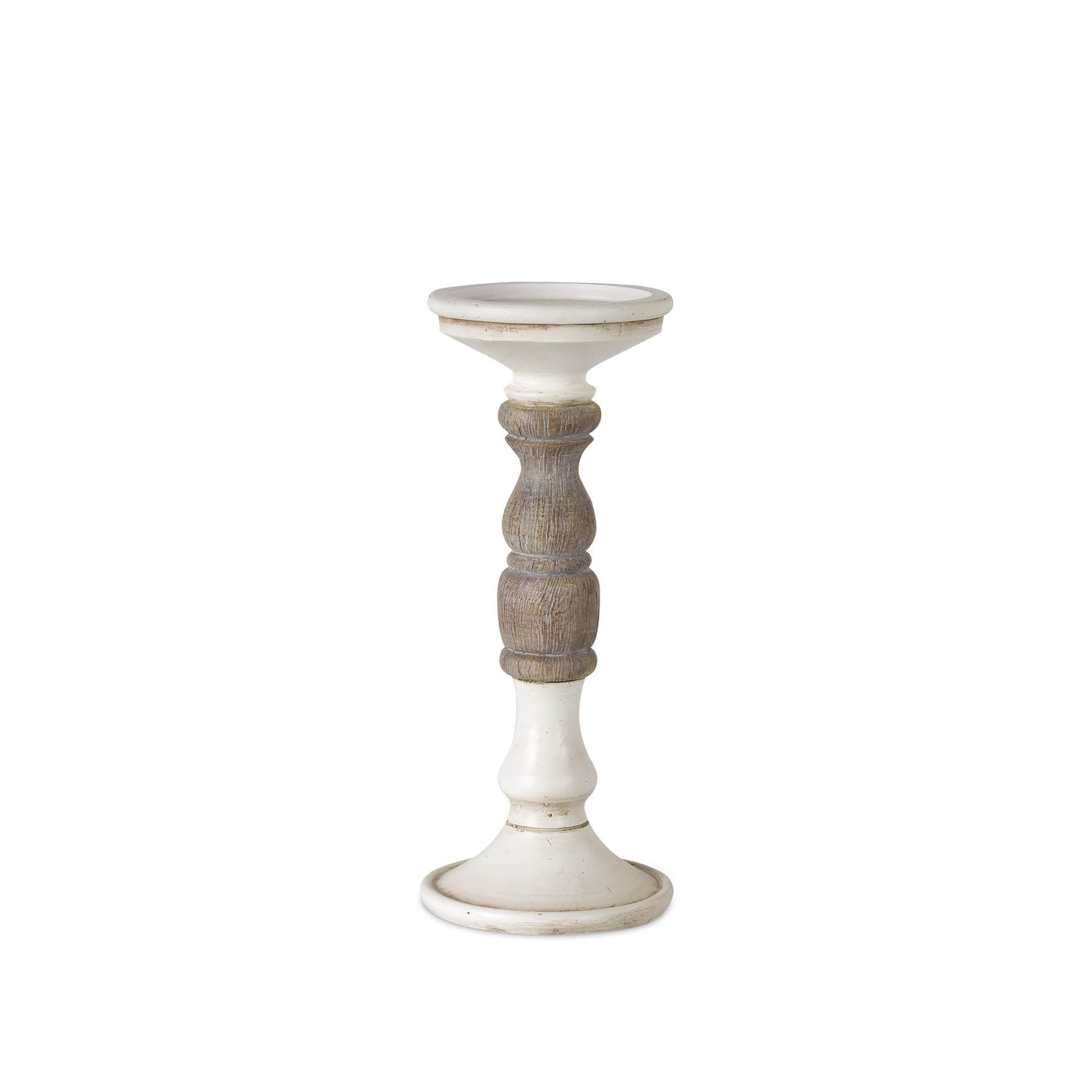 Ivory Candle Holder with Wood Accent (Set of 3) alternate view 3