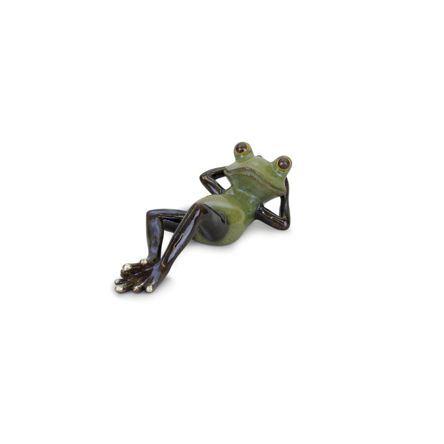 Lounging Garden Frog Figurine (Set of 2) alternate view 4