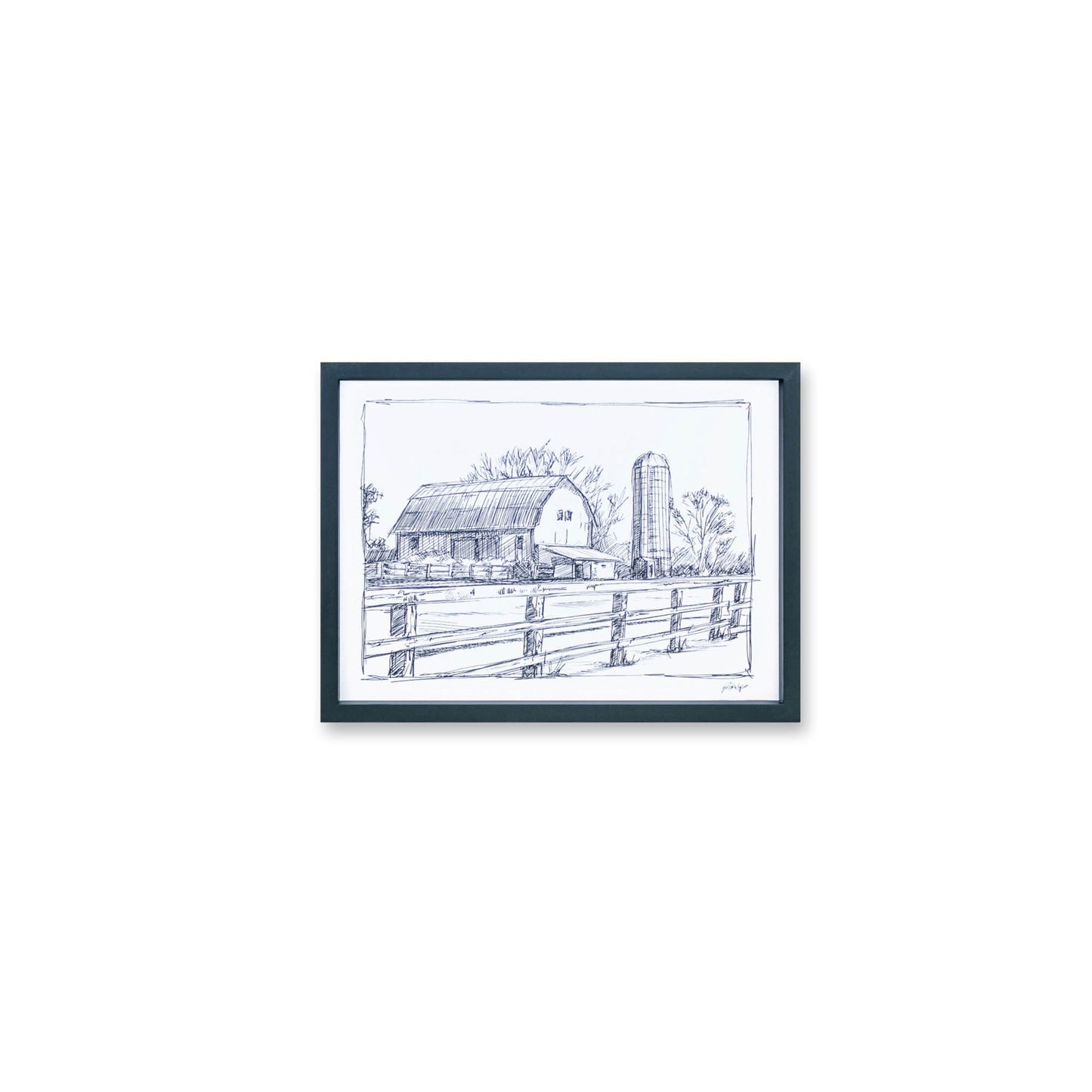 Framed Sketch Art Barn Print (Set of 2) alternate view 2