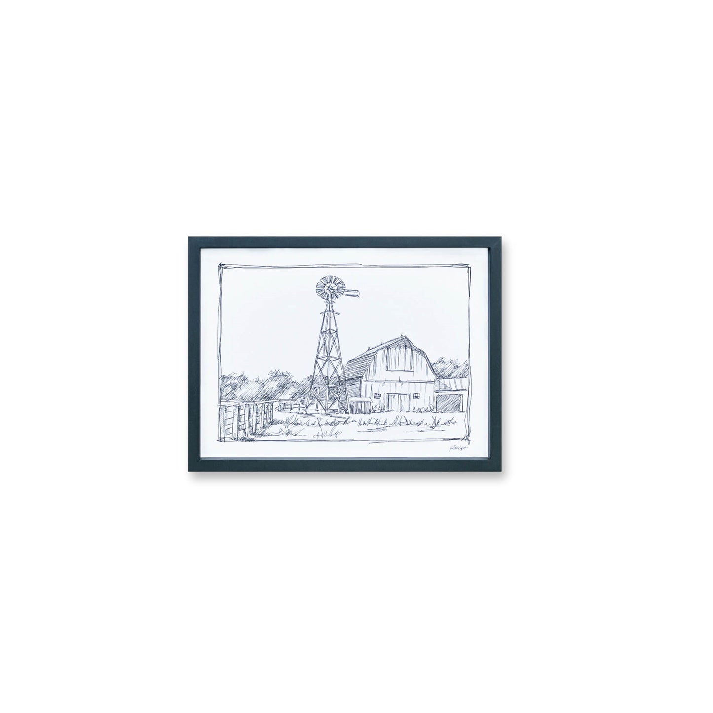 Framed Sketch Art Barn Print (Set of 2) alternate view 3
