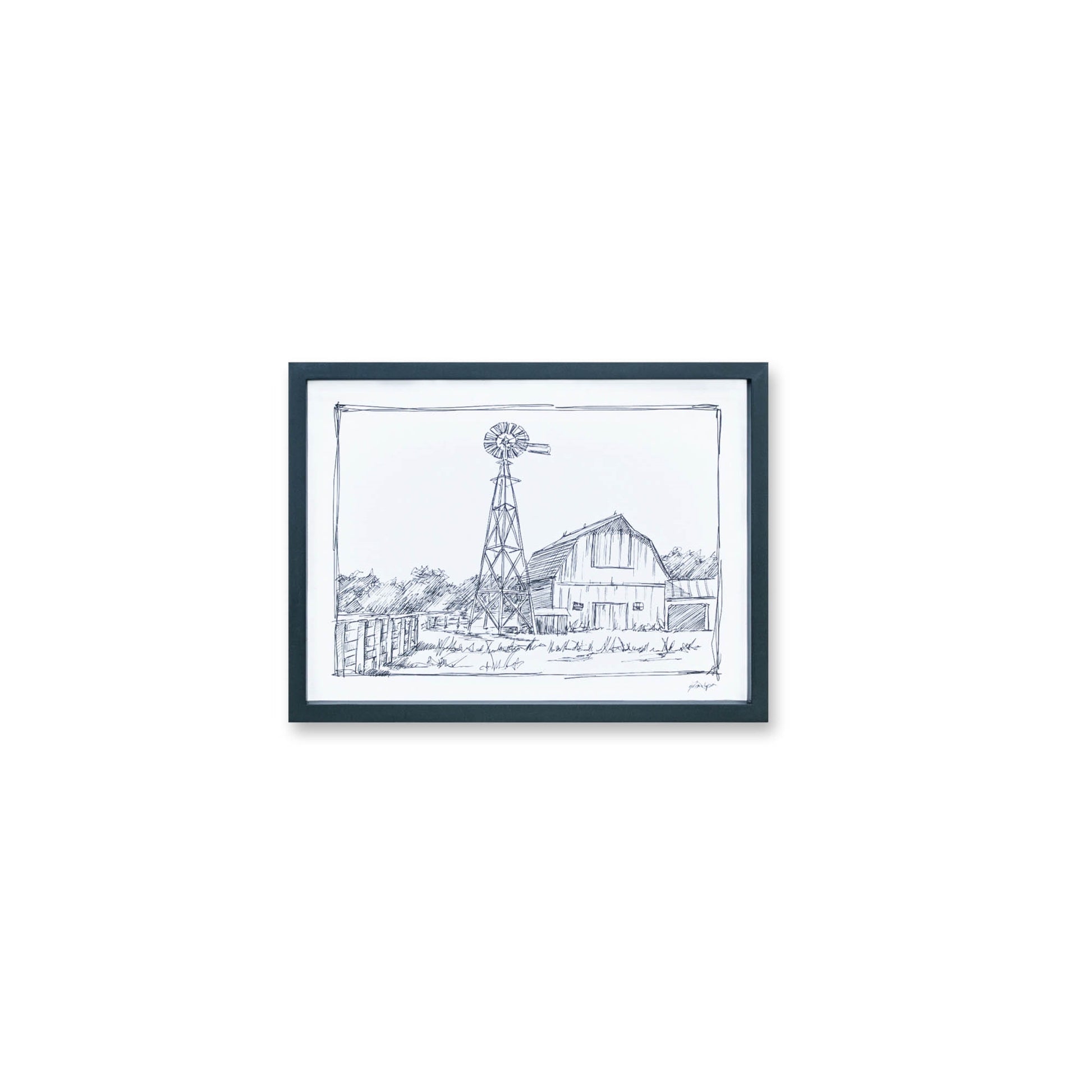 Framed Sketch Art Barn Print (Set of 2) alternate view 3