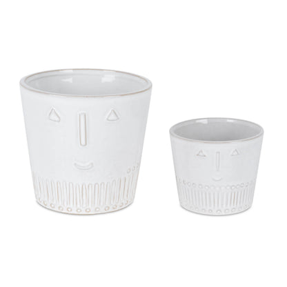 Porcelain Face Planter (Set of 2)