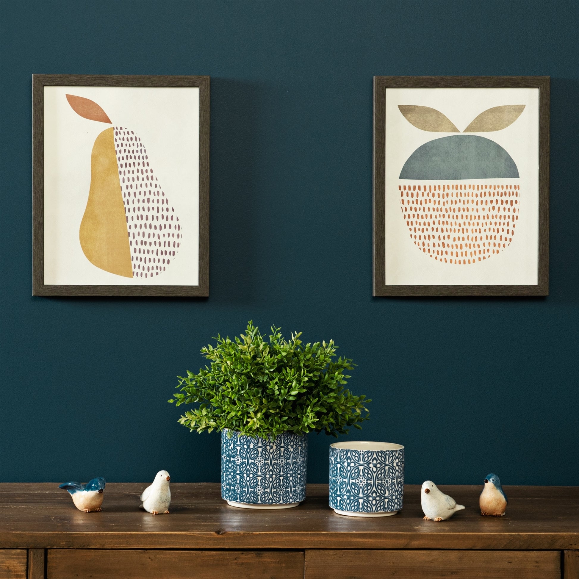 Ornamental Blue and White Ceramic Pot (Set of 2) alternate view 3