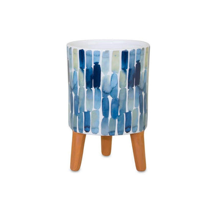 Watercolor Planter with Terra Cotta Legs (Set of 2) alternate view 3