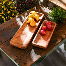 Natural Mango Wood Dough Bowl Tray (Set of 2) alternate view 2