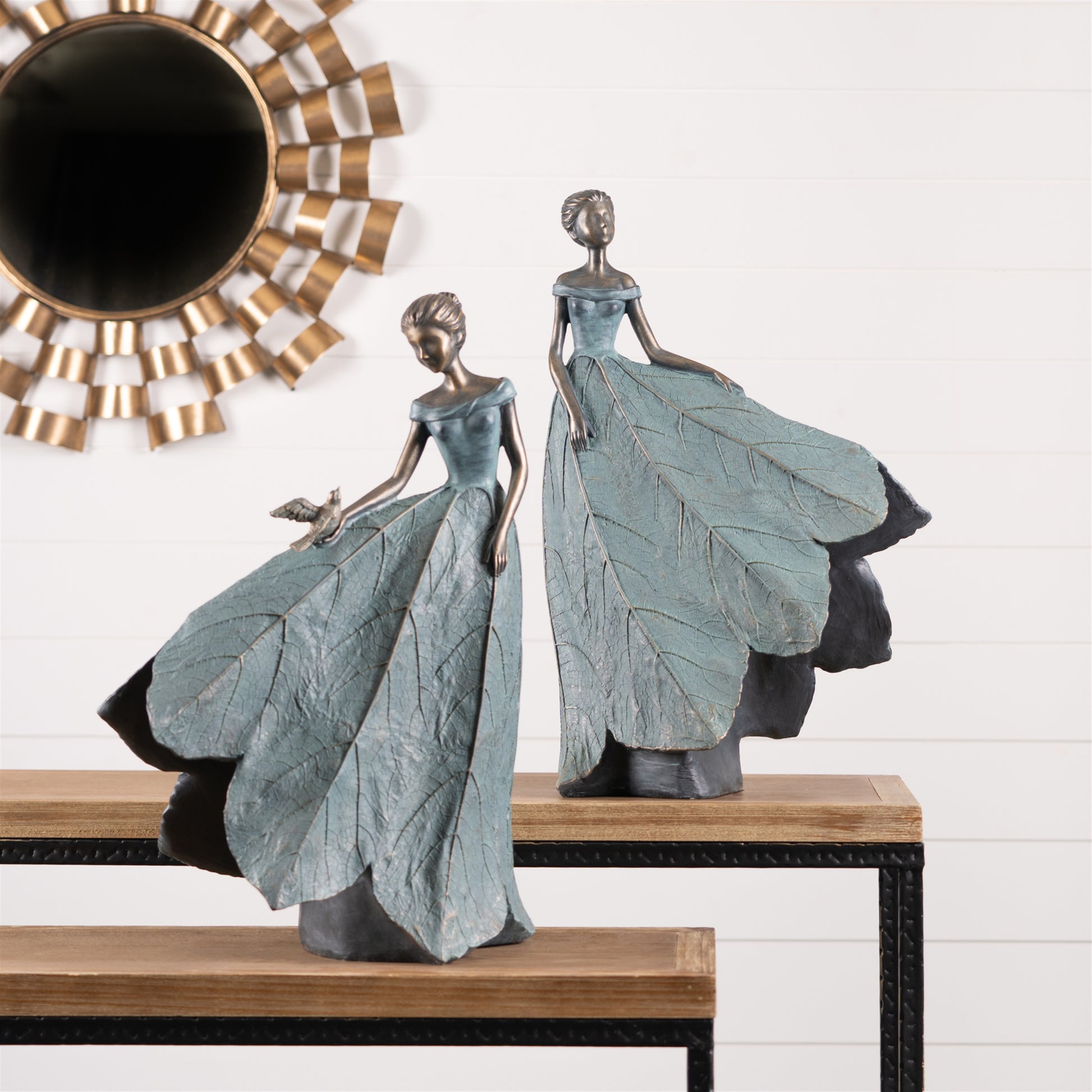 Garden Fairy Figurine with Flower Petal Dress (Set of 2) alternate view 2