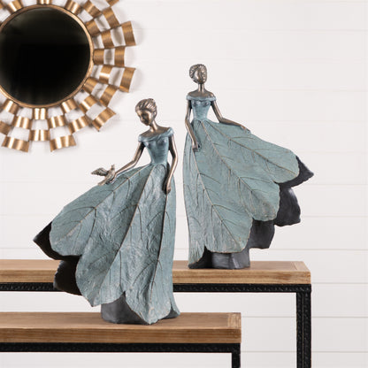 Garden Fairy Figurine with Flower Petal Dress (Set of 2) alternate view 2