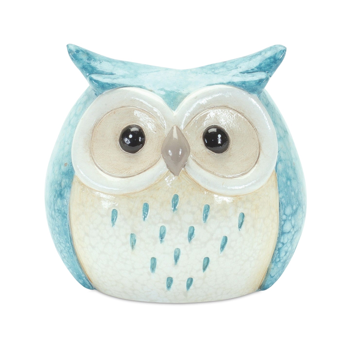 Whimsical Pastel Terra Cotta Owl Figurine (Set of 3) alternate view 5