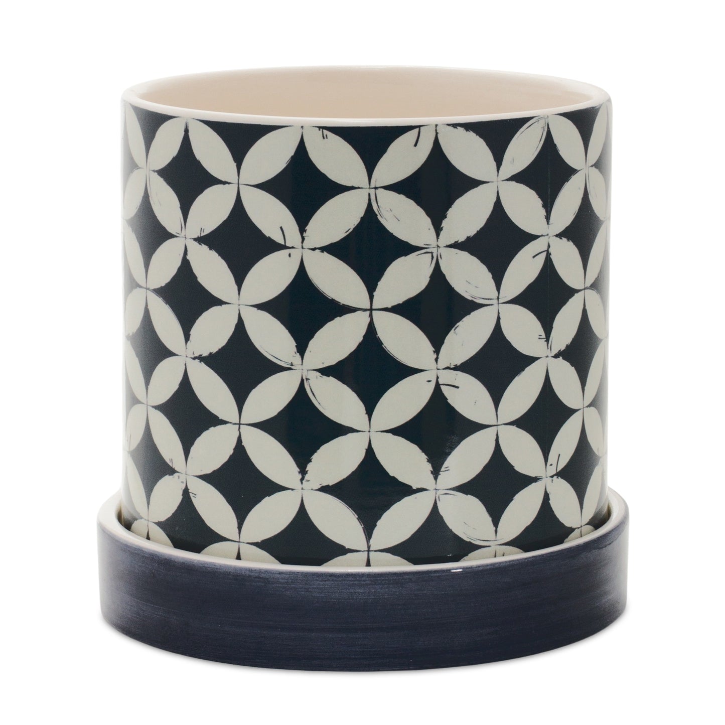 Geometric Pattern Planter with Plate (Set of 2) alternate view 2