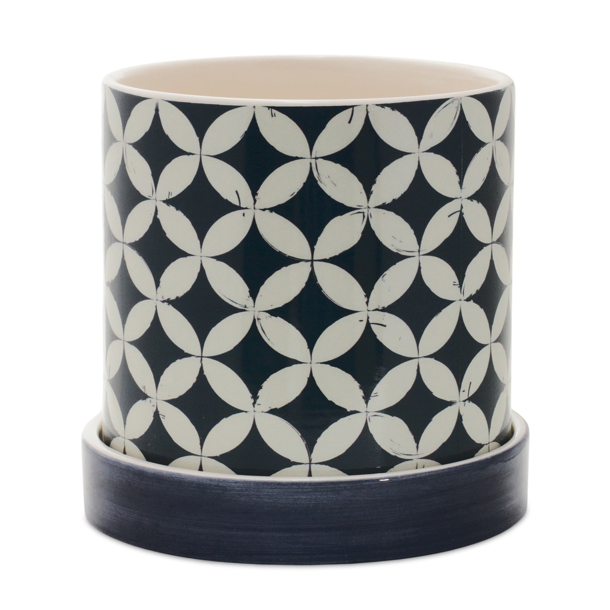 Geometric Pattern Planter with Plate (Set of 2) alternate view 2