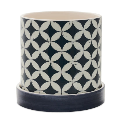 Geometric Pattern Planter with Plate (Set of 2) alternate view 2