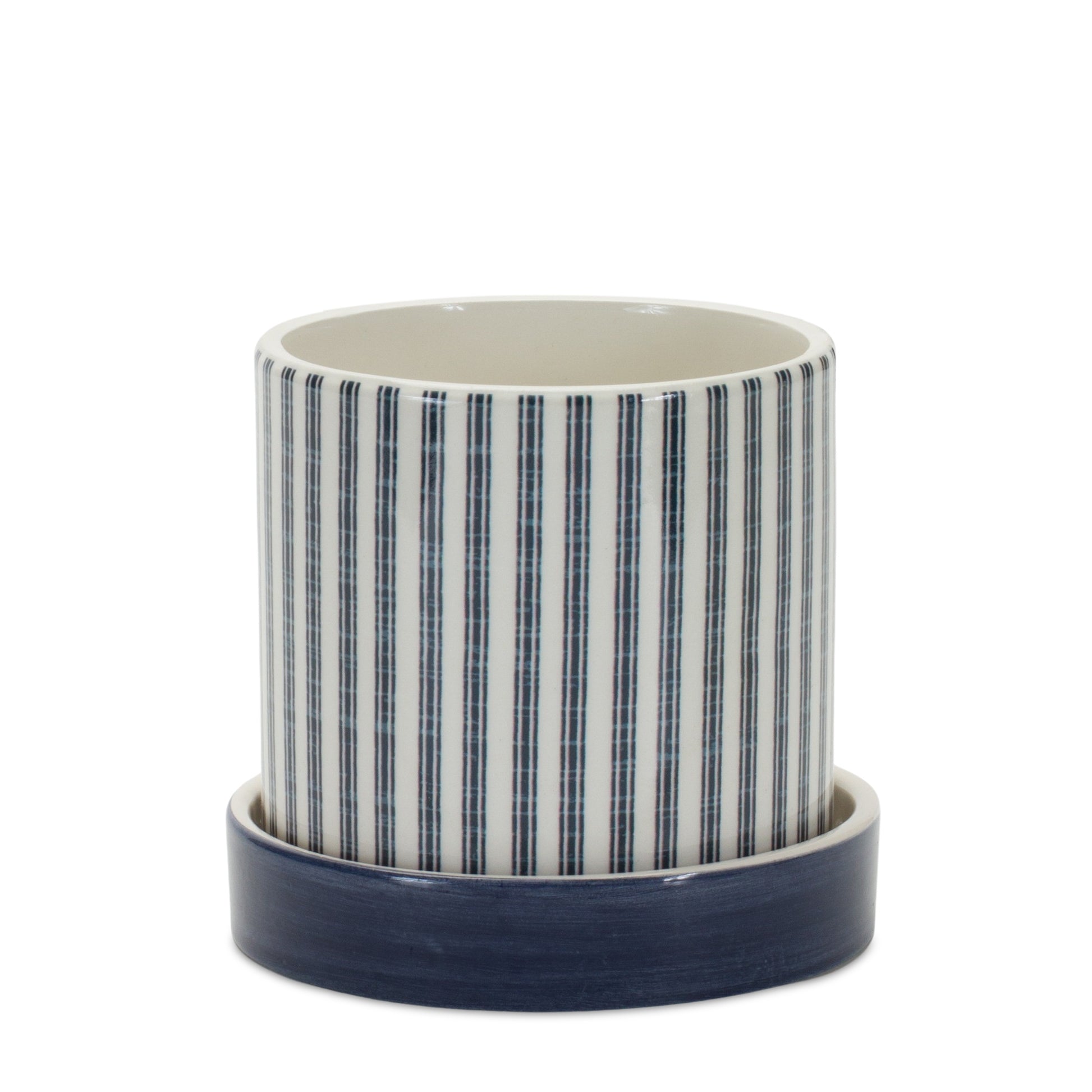 Geometric Pattern Planter with Plate (Set of 2) alternate view 3