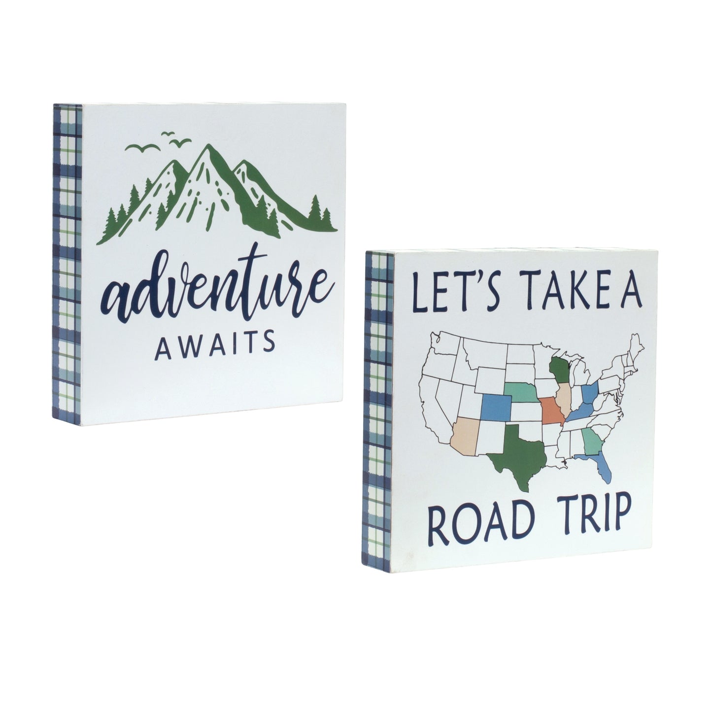 Wood Adventure Block Sentiment Sign (Set of 4) alternate view 3