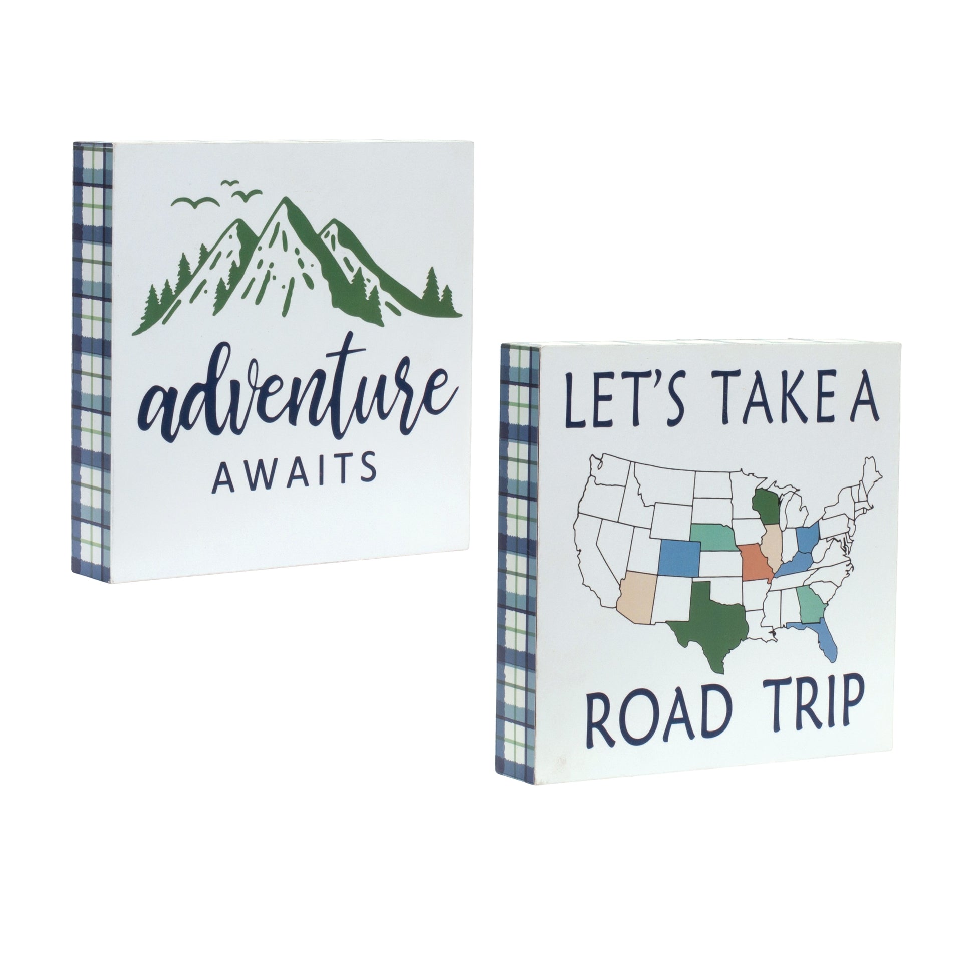 Wood Adventure Block Sentiment Sign (Set of 4) alternate view 3