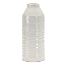 Modern Ribbed Terra Cotta Vase 14"H