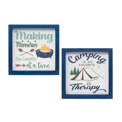 Wood Framed Camping Sentiment Sign (Set of 4) alternate view 2