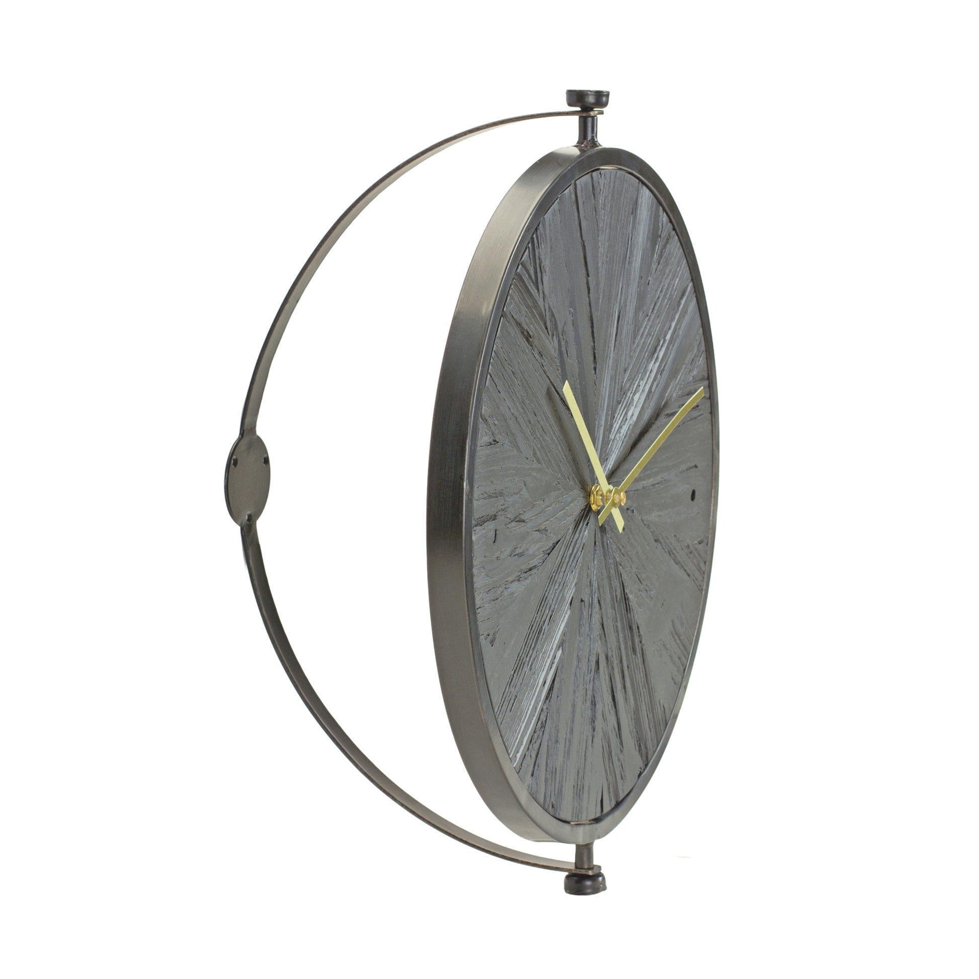 Modern Wood Wall Clock with Suspended Stand 16.25"D alternate view 2